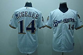 Milwaukee Brewers #14 Mcgehee white [40th patch] Jerseys,baseball caps,new era cap wholesale,wholesale hats